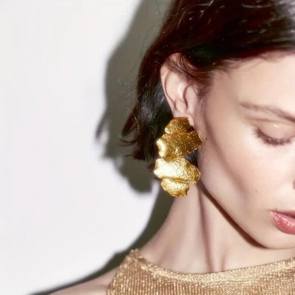 ✨ Zara Pieced Textured Earrings Trendy Earrings💕 with gift box - Picture 2 of 8